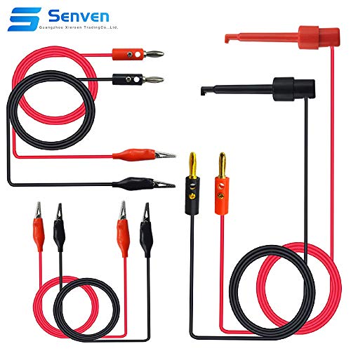 Senven 3 set di cavi prova multimetro da 100 cm, pinza a coccodrillo a... - Ilgrandebazar