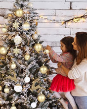 Carica l'immagine nel visualizzatore di Gallery, 40 pezzi Palline di Natale, Set Palline Albero di Natale Bianco Oro, Palle di Natale in Plastica Infrangibile, Diametro 3/4/6 cm Palline Natale Decorazione per Albero di Natale, Matrimoni, Feste