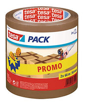 Carica l'immagine nel visualizzatore di Gallery, tesa 57456 Nastro da Imballo Avana-Pack da 2 pz, Marrone, 66 m x 50 mm