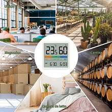 Carica l&#39;immagine nel visualizzatore di Gallery, NOKLEAD Igrometro Termometro per interni - Indicatore digitale con sensore di monitoraggio della temperatura, Portable misuratore di umidità accurato per Ambiente Stanza monitoraggio (Bianco)