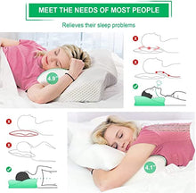 Carica l&#39;immagine nel visualizzatore di Gallery, Elviros Cuscino in Memory Foam Ortopedico Cervicale per Dolore al Collo Cuscino Ergonomico per Dolore alla Spalla Cuscino di Sostegno del Collo, Bianco, 64 x 12,5/10,5 x 38 cm