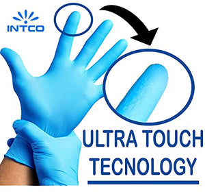 intco medical 100 guanti in Nitrile M senza polvere, senza lattice, ipoallergenici, certificati CE conforme alla norma EN455 guanti per alimenti guanti medici monouso