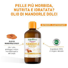 Carica l'immagine nel visualizzatore di Gallery, Equilibra Corpo, Olio di Mandorle Puro, Olio di Mandorle Dolci, Protettivo, Nutriente ed Elasticizzante, Aiuta a Prevenire le Smagliature in Gravidanza o Durante una Dieta Ipocalorica, 250 ml
