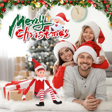 Carica l&#39;immagine nel visualizzatore di Gallery, NCKIHRKK Elfo di Natale, 3 Pezzi Elfi Dagli Occhi Blu Elfo Natale Pupazzo, 35 cm Corpo Morbido e Viso in Vinile Elfo Dispettoso di Natale, con Cappello, Peluche Elfo Rosso