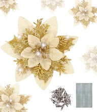 Carica l'immagine nel visualizzatore di Gallery, TIDEVAN 25 Pezzi Albero di Natale Fiori Artificiali Decorazione Albero di Natale Fiore Fiori per Albero di Natale Fiori Natalizi per Albero di Natale Festivo, Ghirlanda, Feste di Matrimonio Addobbi