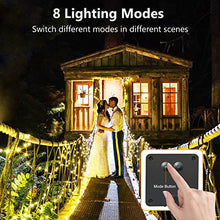 Carica l'immagine nel visualizzatore di Gallery, [2 Pacchi] Luci Solari Esterno, Bitjam 14M 120LED Catena Luminosa Esterno Solare 8 Modalità Solare Stringa Fata Luci Impermeabile Filo di Rame Lucine Decorative Per Giardino,Cortile,Festa,Bianco Caldo