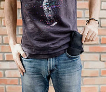 Carica l&#39;immagine nel visualizzatore di Gallery, Borsello portatabacco idrorepellente - Astuccio porta tabacco, cartine, filtri e accendino (Cerniera gialla)