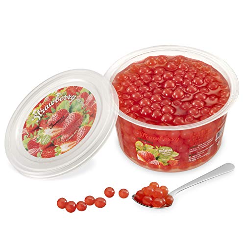 POPPING BOBA - Sferette alla frutta per Bubble Tea, Fragola 450gr