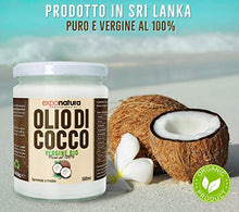 Carica l&#39;immagine nel visualizzatore di Gallery, Olio di Cocco Biologico Premium 500ml - Puro al 100% - Crudo e Spremuto a...