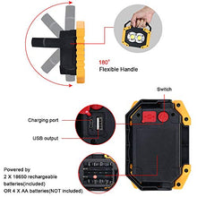 Carica l&#39;immagine nel visualizzatore di Gallery, flintronic LED Portatile, 20W&amp;1500LM Ricaricabile con Batteria #1 Giallo - Ilgrandebazar