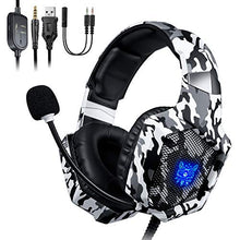 Carica l&#39;immagine nel visualizzatore di Gallery, Cuffie Gaming per PS4, ONIKUMA Headset con Microfono K8 mimetico.