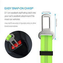 Carica l'immagine nel visualizzatore di Gallery, Zellar Cintura di Sicurezza per Cani, Regolabile in Nylon 2pcs, nero+verde