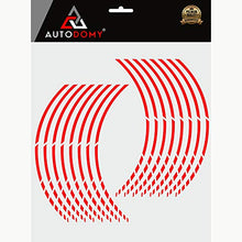Carica l&#39;immagine nel visualizzatore di Gallery, Autodomy Confezione Adesivi Set Completo di Cerchi Strisce per Moto Rosso