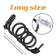 Carica l'immagine nel visualizzatore di Gallery, REHKITTZ Lucchetto per Bicicletta Bici Catena 120cm/12mm Nero