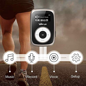 Walkercam M2 Clip Lettore MP3 con Radio FM, Musicale da 8 GB per Nero
