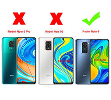 Carica l&#39;immagine nel visualizzatore di Gallery, AILRINNI Cover per Xiaomi Redmi Note 9 - Pellicola Protettiva in Vetro Nero