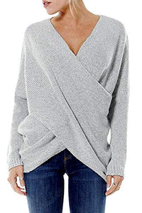 YOINS Maglione da Donna Top Lavorato a XXL, Grigio Chiaro-nuovo - Ilgrandebazar