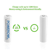 Carica l&#39;immagine nel visualizzatore di Gallery, POWEROWL AAA Ricaricabili Pile Capacità Elevata 12 Batterie