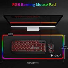 Carica l&#39;immagine nel visualizzatore di Gallery, Tappetino Mouse Gaming, RGB Grande Pad 10 Effetti Luce XXL 800 x 300