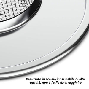Anpro 2 Filtro Lavello Cucina in acciaio - Colino Acciaio 7.7cm, Argento - Ilgrandebazar