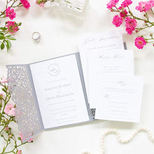 Carica l&#39;immagine nel visualizzatore di Gallery, Apribile taglio laser inviti matrimonio fai da te partecipazioni matrimonio... - Ilgrandebazar