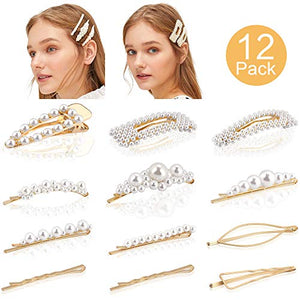 Perla Clip di Capelli -12 PZ capelli Forcine Per Clip-1 - Ilgrandebazar
