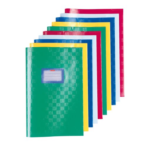 Herlitz - Copertina per quaderno A4, in raffia, Sortiert | 5 Farben