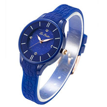 Carica l'immagine nel visualizzatore di Gallery, DR8986 Orologio da donna in plastica con cinturino silicone, Blue - Ilgrandebazar