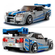 Carica l'immagine nel visualizzatore di Gallery, LEGO 76917 Speed Champions 2 Fast 2 Furious Nissan Skyline GT-R (R34) Macchina Giocattolo, Modellino Auto da Collezione 2023 con Minifigure, Giochi per Bambini