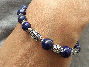 Bracciale da donna Thurcolas in argento placcato Lapis Lazuli della gamma... - Ilgrandebazar