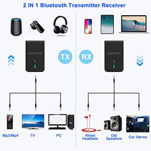Carica l&#39;immagine nel visualizzatore di Gallery, Aigoss Bluetooth 5.0 Trasmettitore e Ricevitore 3.5mm AUX Adattatore...