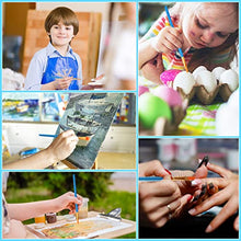 Carica l&#39;immagine nel visualizzatore di Gallery, 10 Pezzi Pennelli Acrilici - Brencco Nylon Artist Brushes, Set di Pennelli per Acquerelli ad Olio per Guazzo Acrilico, Artisti Bambini Principianti Amanti della Pittura - Blu