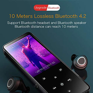 16GB Lettore MP3 con Bluetooth 4.2, Supereye 2.4 Pollici Portatile M2