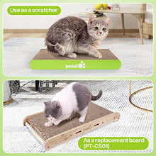 Carica l&#39;immagine nel visualizzatore di Gallery, Pecute Tiragraffi per Gatti Cartone (2 Pack),Graffiatoio per Gatti, Gatto graffiatoio di ricambio, Gattino Tiragraffi Gatto Piccolo Medio Lettino per Gatti con Erba Gatta Inclusa