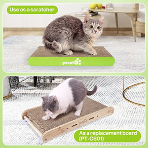 Pecute Tiragraffi per Gatti Cartone (2 Pack),Graffiatoio per Gatti, Gatto graffiatoio di ricambio, Gattino Tiragraffi Gatto Piccolo Medio Lettino per Gatti con Erba Gatta Inclusa