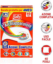 Carica l&#39;immagine nel visualizzatore di Gallery, Grey L&#39; Acchiappacolore, Fogli cattura colore con fibre 160 fogli - Ilgrandebazar