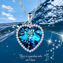 Carica l&#39;immagine nel visualizzatore di Gallery, SixLuo Collana da donna&quot;Cuore dell&#39;oceano&quot; in argento Sterling 925 con...