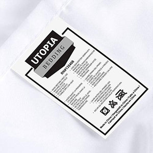 Utopia Bedding - Set Lenzuola Letto - Spazzolata Microfibra - King, Bianco - Ilgrandebazar