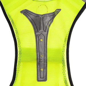 Gilet Giacca da Corsa Alta Visibilita LED Giubbotti Giallo Fluorescente #B - Ilgrandebazar