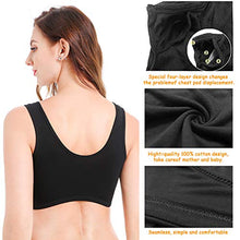 Carica l'immagine nel visualizzatore di Gallery, ZUXNZUX Reggiseno Allattamento Donna Cotone Senza Ferretto XL, Grigio+nero