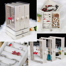 Carica l'immagine nel visualizzatore di Gallery, JNCH Porta Orecchini Espositore Organizer Scatola Cofanetti Beige B