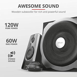 Trust Tytan Set Altoparlanti 2.1 con Subwoofer, Risparmio Energia, Standard,...