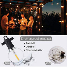 Carica l'immagine nel visualizzatore di Gallery, ZOTOYI LED Catena Luminosa Esterno, 15M Catena Luci Stringa Giardino IP65 Impermeabile con 25+2 G40 Lampadine, Luci da Esterno e Interno per Natale Matrimonio Partito, Bianco Caldo