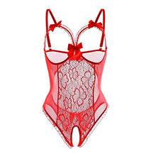 Carica l'immagine nel visualizzatore di Gallery, iMixCity Donna Pizzo Lingerie Esotico Tuta Babydoll Ad Anello Aperto...