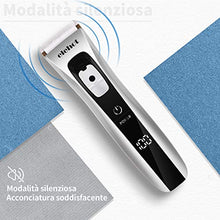 Carica l&#39;immagine nel visualizzatore di Gallery, Tagliacapelli Uomo Professionale Regolabarba Elettrico Lama Regolabile... - Ilgrandebazar