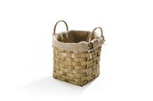 Carica l&#39;immagine nel visualizzatore di Gallery, VERDELOOK Cesta portalegna Rotonda Intrecciata in Materiale Naturale Marrone