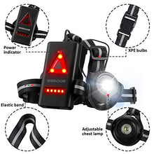 Carica l&#39;immagine nel visualizzatore di Gallery, Running Light Ricaricabile USB, SGODDE Luce Corsa 2 Modi 500 LM Impermeabile...