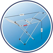 Carica l'immagine nel visualizzatore di Gallery, Vileda Extra Stendibiancheria a Cavalletto, con Ruote, Stendino 20 Metri, Acciaio, Bianco, 6.3 x 55.5 x 129 cm