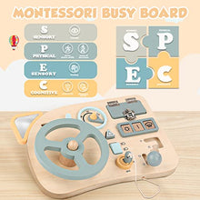 Carica l&#39;immagine nel visualizzatore di Gallery, Vanplay Giochi Montessori Busy Board Volante Giocattolo Pannello Sensoriale Bambini Montessori Educativi Giochi in Legno per Bambini 1 2 3 4 Anni