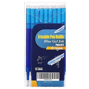 Ricariche Penne Cancellabili Punta 0,7 mm - Confezione Blu 9, blu - Ilgrandebazar